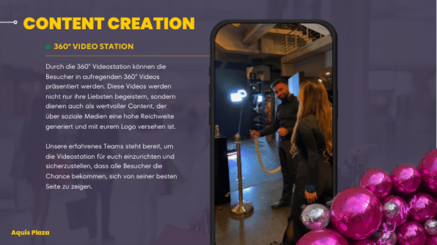 Konzept einer 360°-Content-Station für das wiederverwendbare Aktivierungssystem