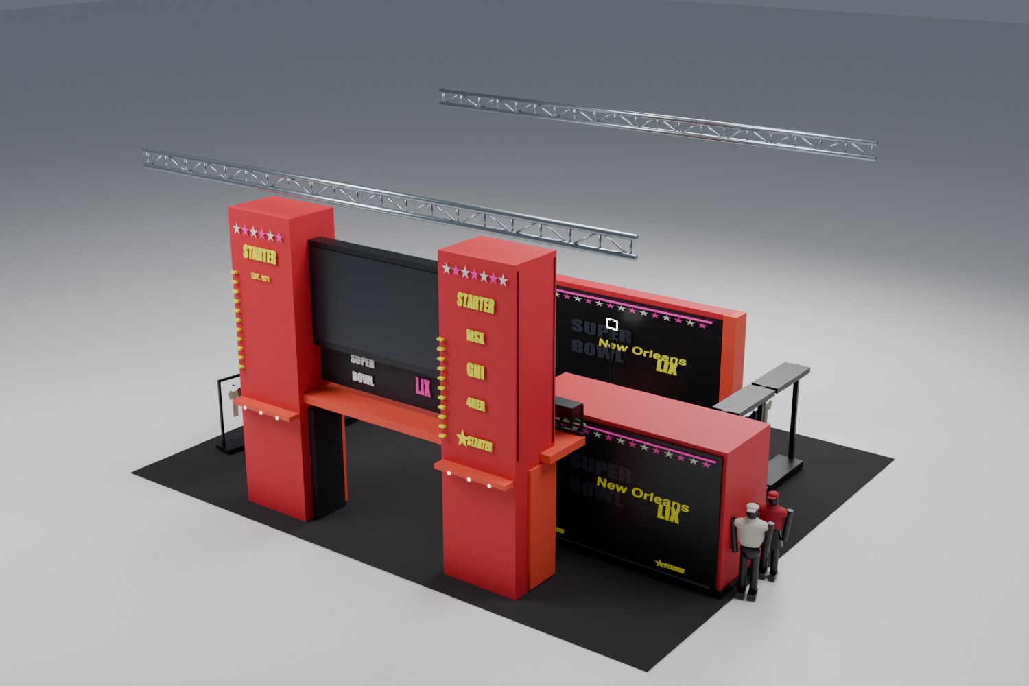 Interaktives 3D-Modell einer STARTER-Standvisualisierung